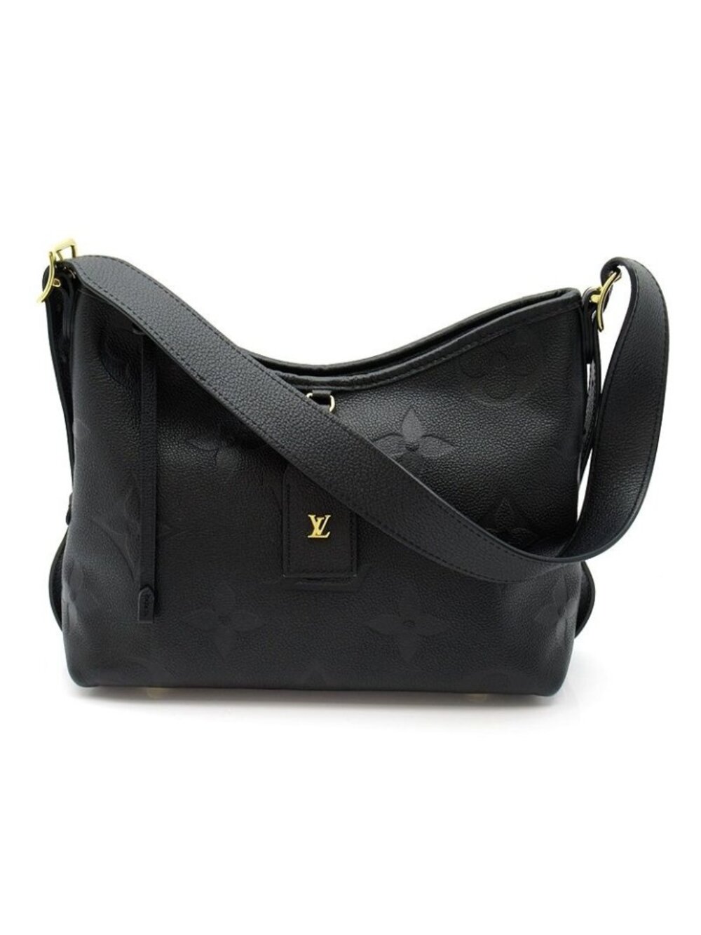 Louis Vuitton Carryall Zip NM PM Monogram Empreinte Shoulder Bag Noir